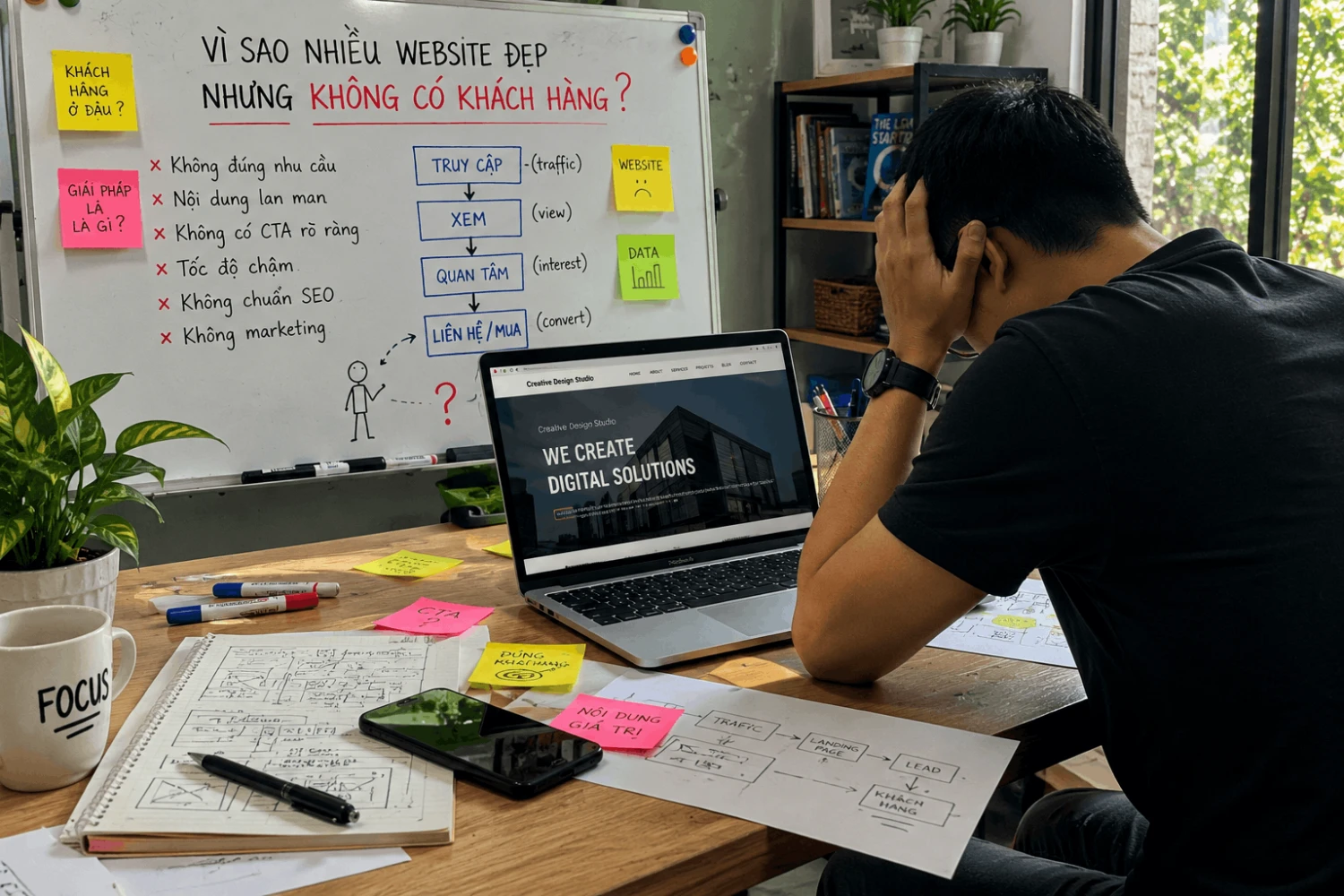 Vì sao nhiều website đẹp nhưng không có khách hàng? 7 sai lầm khiến doanh nghiệp mất tiền oan